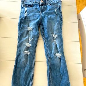 Abercrombie kids slim 11/12 distressed jeggings like new